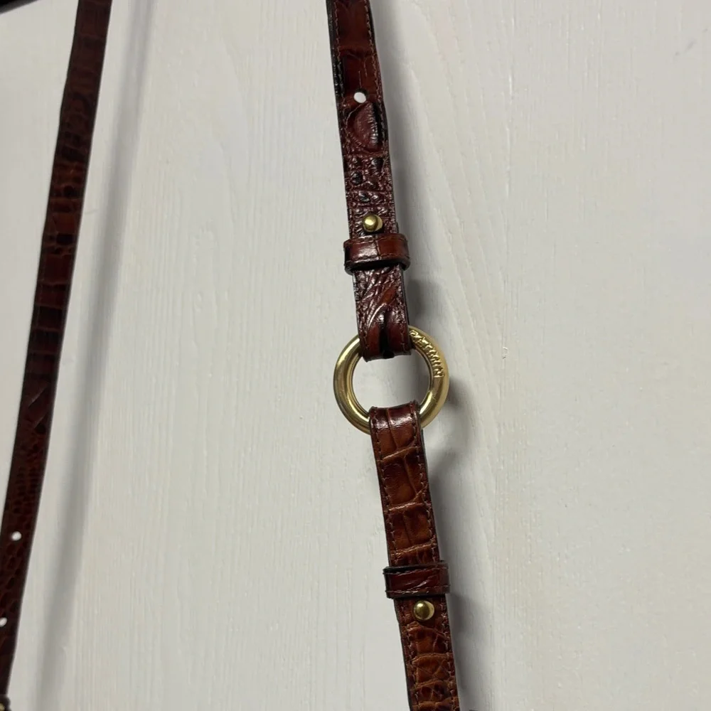 Brahmin‎ Brown Croc-Embossed Crossbody Bag